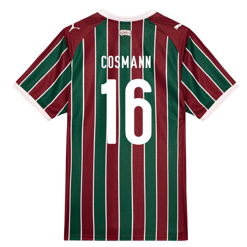 Danxen Dzieci Yasmin Cosmann #16 Zielony Burgundia Biały Domowa Koszulka 2026/27 Koszulki Klubowe