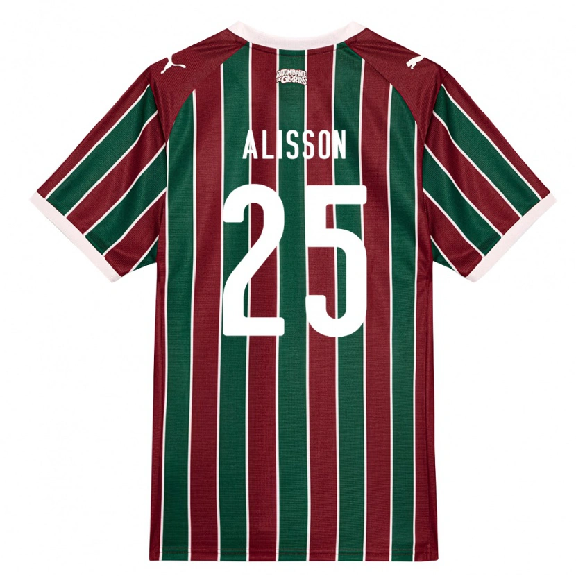 Danxen Dzieci Alisson Euler De Freitas Castro #25 Zielony Burgundia Biały Domowa Koszulka 2026/27 Koszulki Klubowe