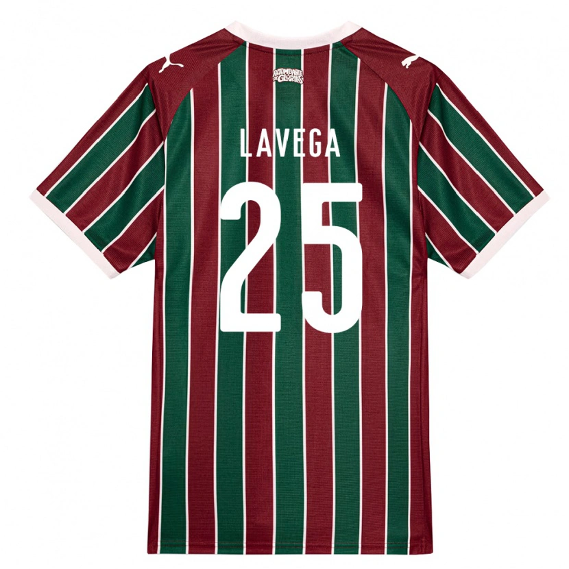 Danxen Dzieci Joaquín Lavega #25 Zielony Burgundia Biały Domowa Koszulka 2026/27 Koszulki Klubowe