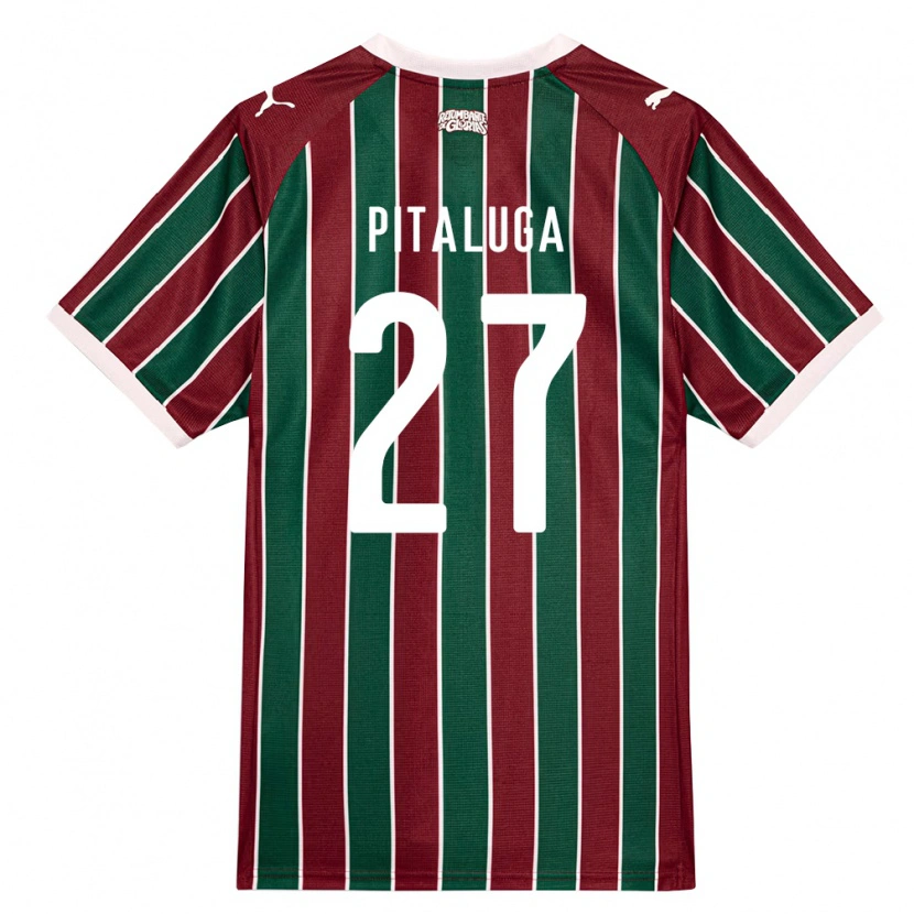 Danxen Dzieci Marcelo Pitaluga #27 Zielony Burgundia Biały Domowa Koszulka 2026/27 Koszulki Klubowe