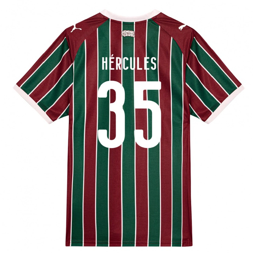 Danxen Dzieci Hércules Pereira Do Nascimento #35 Zielony Burgundia Biały Domowa Koszulka 2026/27 Koszulki Klubowe