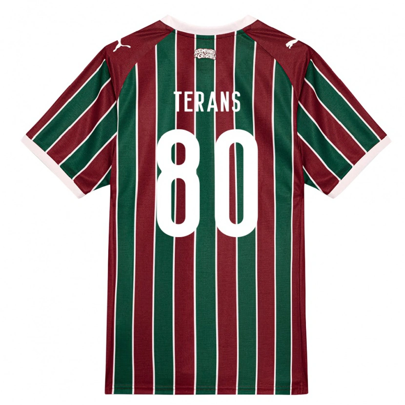 Danxen Dzieci David Terans #80 Zielony Burgundia Biały Domowa Koszulka 2026/27 Koszulki Klubowe