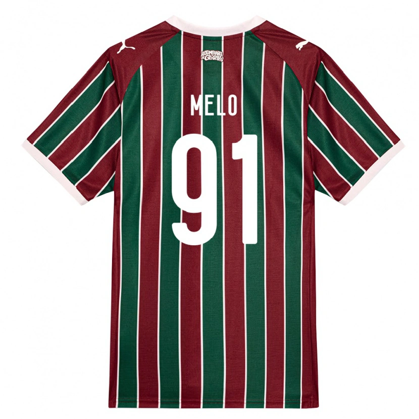 Danxen Dzieci Davi Melo #91 Zielony Burgundia Biały Domowa Koszulka 2026/27 Koszulki Klubowe