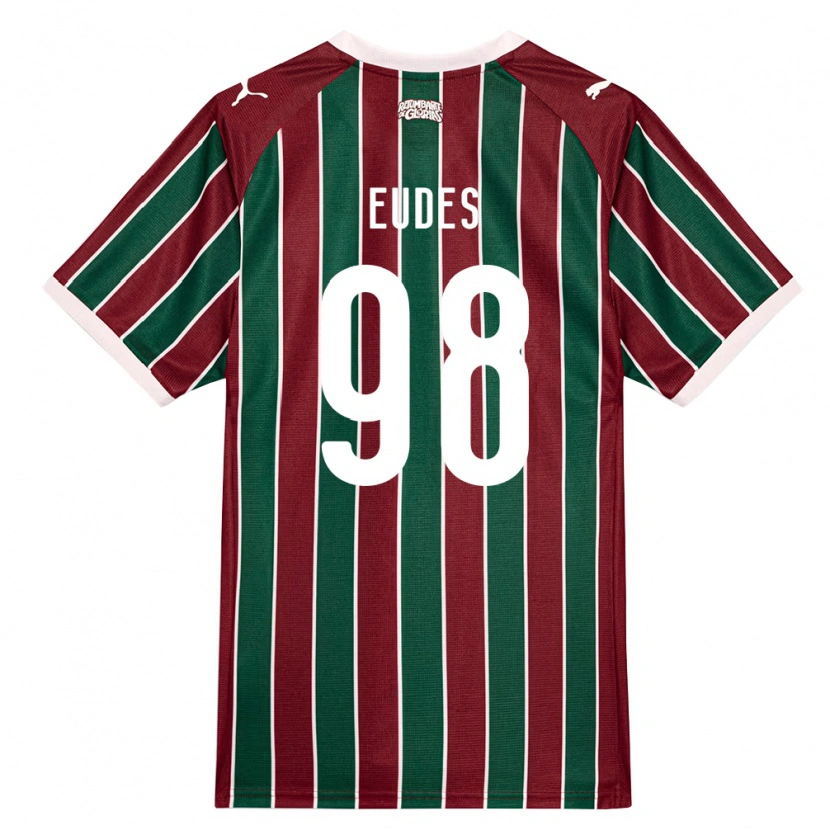 Danxen Dzieci Vitor Eudes #98 Zielony Burgundia Biały Domowa Koszulka 2026/27 Koszulki Klubowe