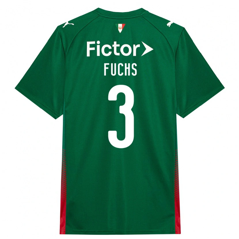 Danxen Dzieci Bruno Fuchs #3 Zielony Czerwony Biały Domowa Koszulka 2026/27 Koszulki Klubowe