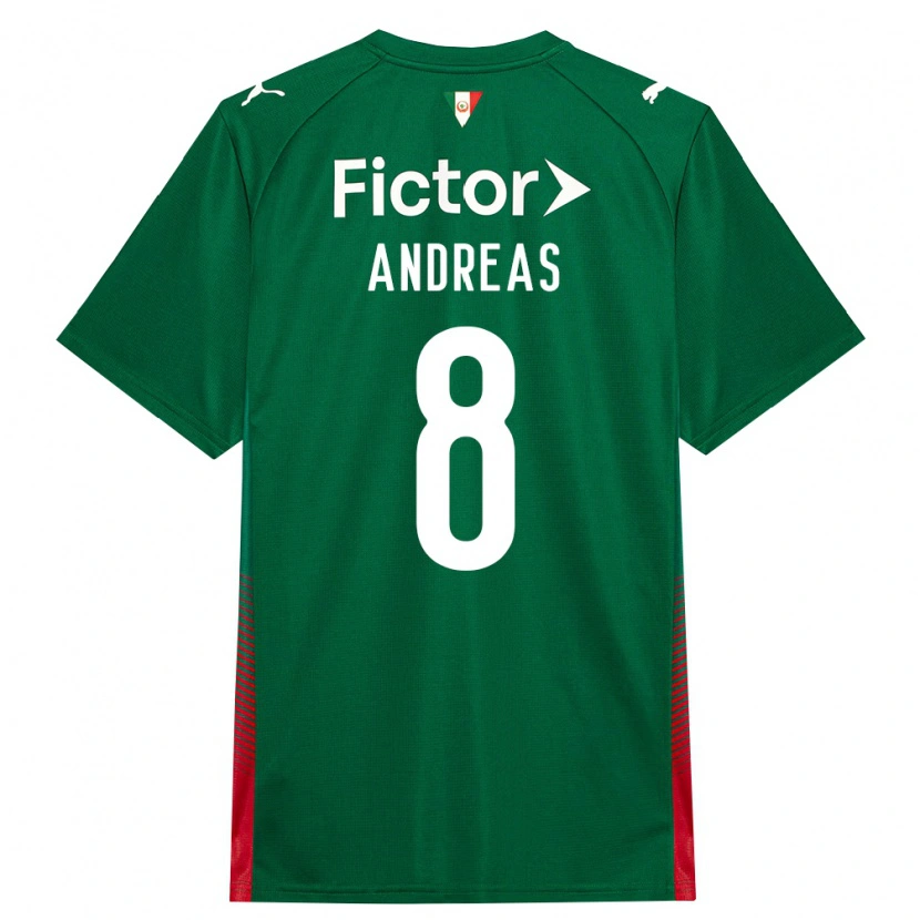 Danxen Dzieci Andreas Pereira #8 Zielony Czerwony Biały Domowa Koszulka 2026/27 Koszulki Klubowe