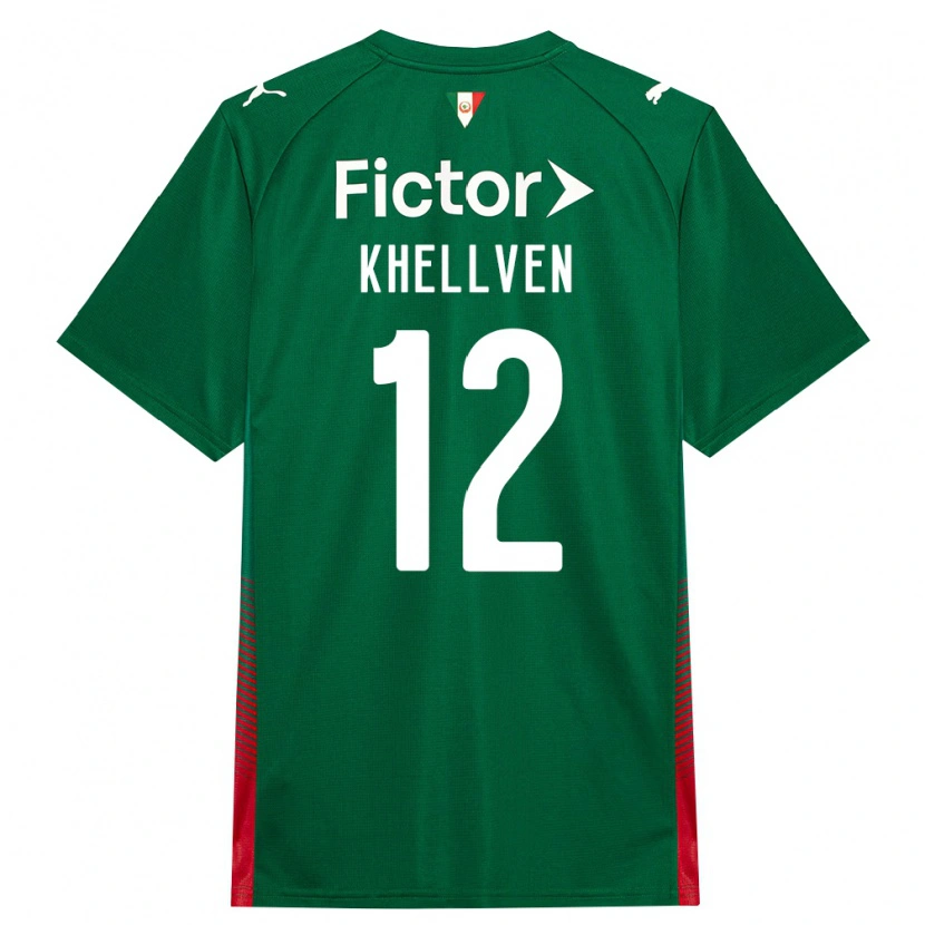 Danxen Dzieci Khellven Douglas Silva Oliveira #12 Zielony Czerwony Biały Domowa Koszulka 2026/27 Koszulki Klubowe