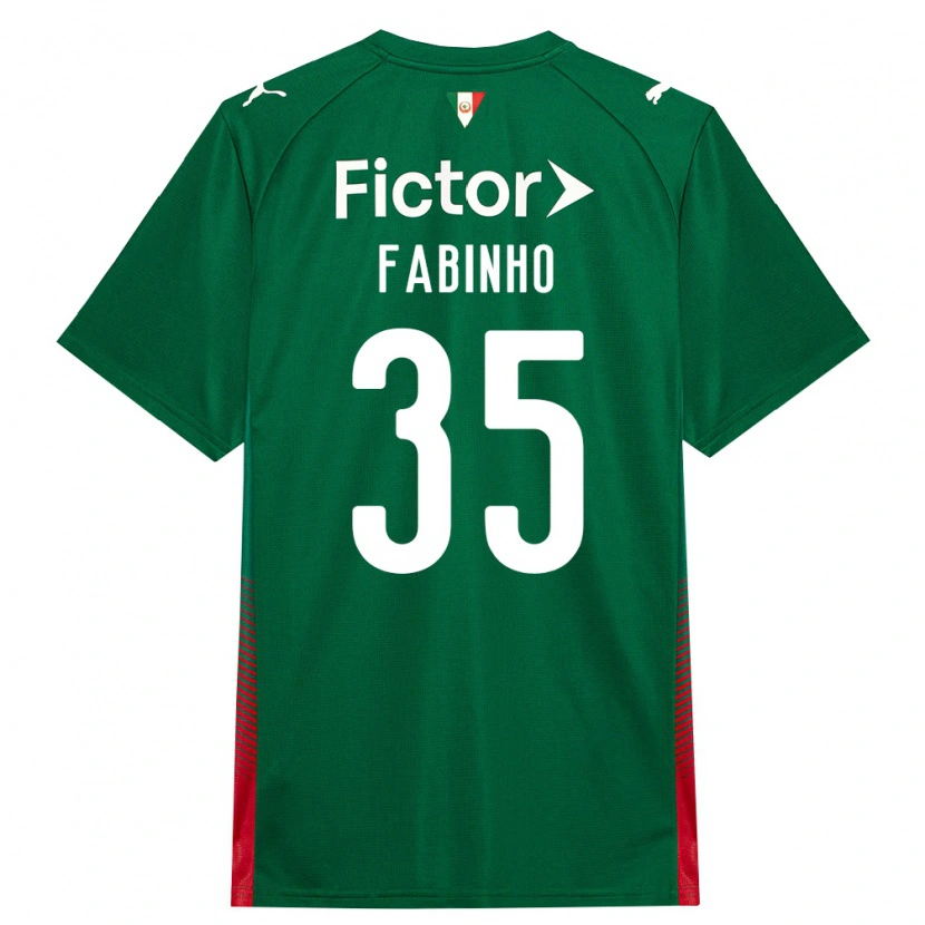 Danxen Dzieci Fabinho #35 Zielony Czerwony Biały Domowa Koszulka 2026/27 Koszulki Klubowe