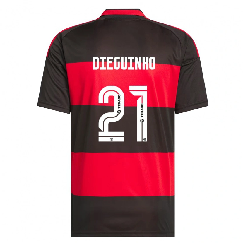 Danxen Dzieci Diego Guimarães Das Neves #21 Czerwony Czarny Biały Domowa Koszulka 2026/27 Koszulki Klubowe