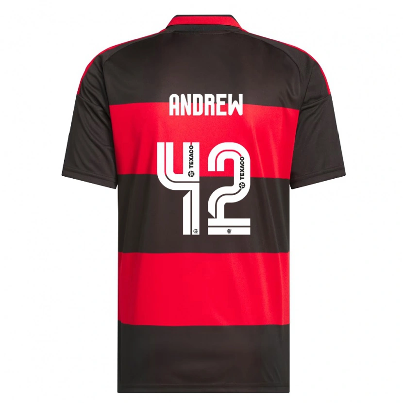 Danxen Dzieci Andrew Da Silva Ventura #42 Czerwony Czarny Biały Domowa Koszulka 2026/27 Koszulki Klubowe