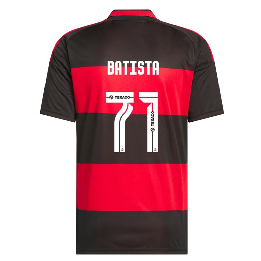 Danxen Dzieci Pedro Batista #71 Czerwony Czarny Biały Domowa Koszulka 2026/27 Koszulki Klubowe