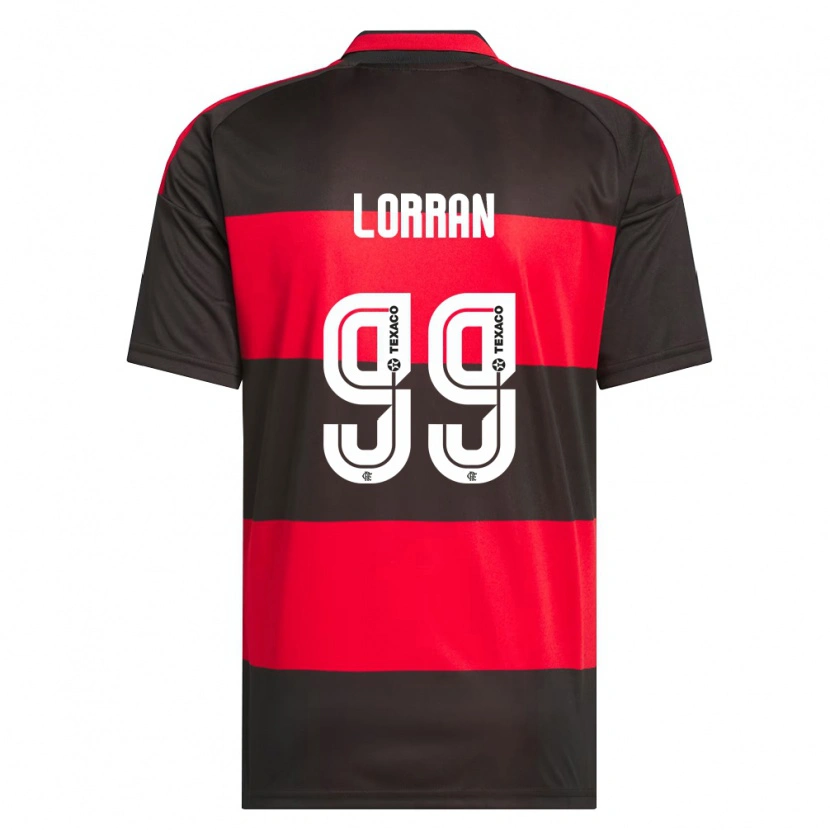 Danxen Dzieci Lorran Lucas Pereira De Sousa #99 Czerwony Czarny Biały Domowa Koszulka 2026/27 Koszulki Klubowe
