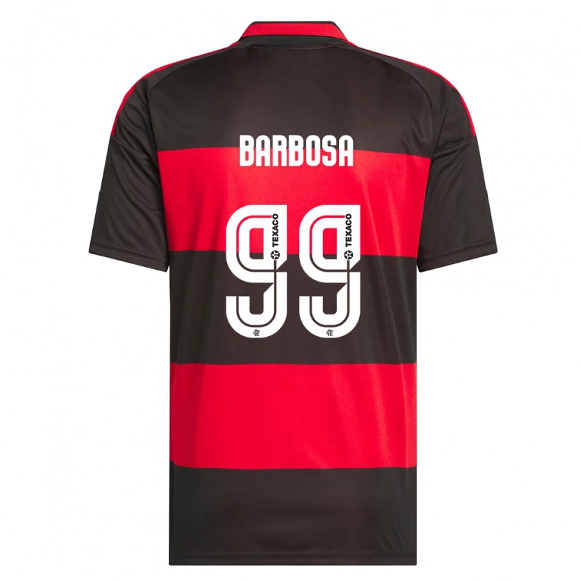 Danxen Dzieci Gabriel Barbosa #99 Czerwony Czarny Biały Domowa Koszulka 2026/27 Koszulki Klubowe