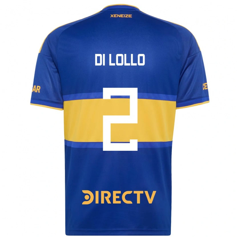 Danxen Dzieci Lautaro Di Lollo #2 Królewski Niebieski Żółty Domowa Koszulka 2026/27 Koszulki Klubowe