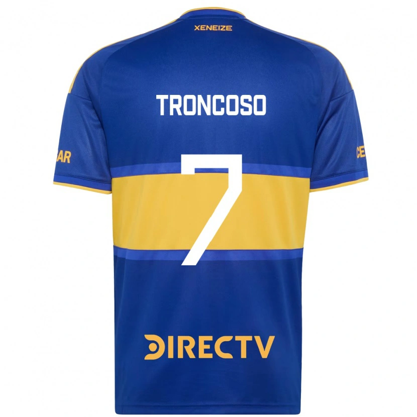 Danxen Dzieci Carolina Troncoso #7 Królewski Niebieski Żółty Domowa Koszulka 2026/27 Koszulki Klubowe