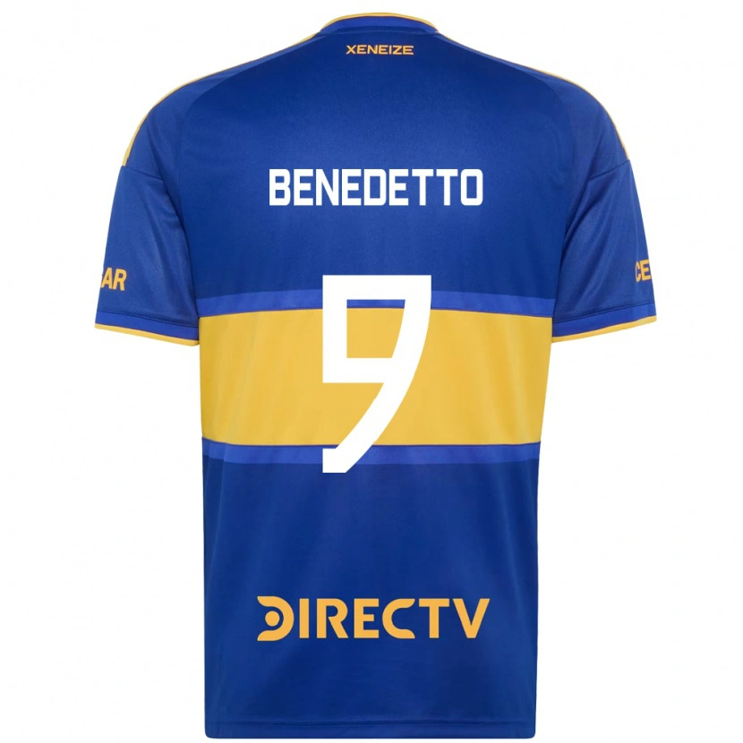 Danxen Dzieci Dario Benedetto #9 Królewski Niebieski Żółty Domowa Koszulka 2026/27 Koszulki Klubowe