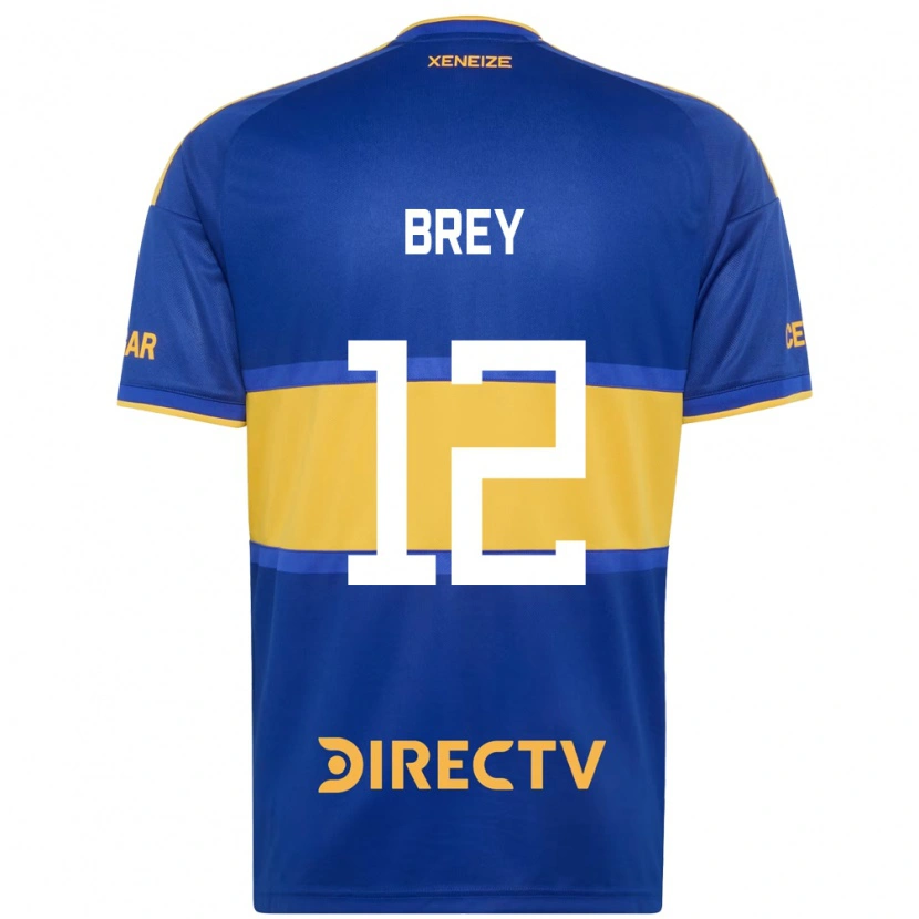 Danxen Dzieci Leandro Brey #12 Królewski Niebieski Żółty Domowa Koszulka 2026/27 Koszulki Klubowe