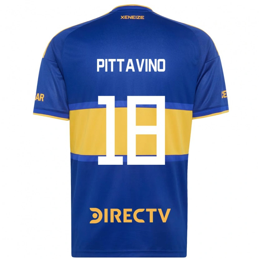 Danxen Dzieci Rodrigo Pittavino #18 Królewski Niebieski Żółty Domowa Koszulka 2026/27 Koszulki Klubowe