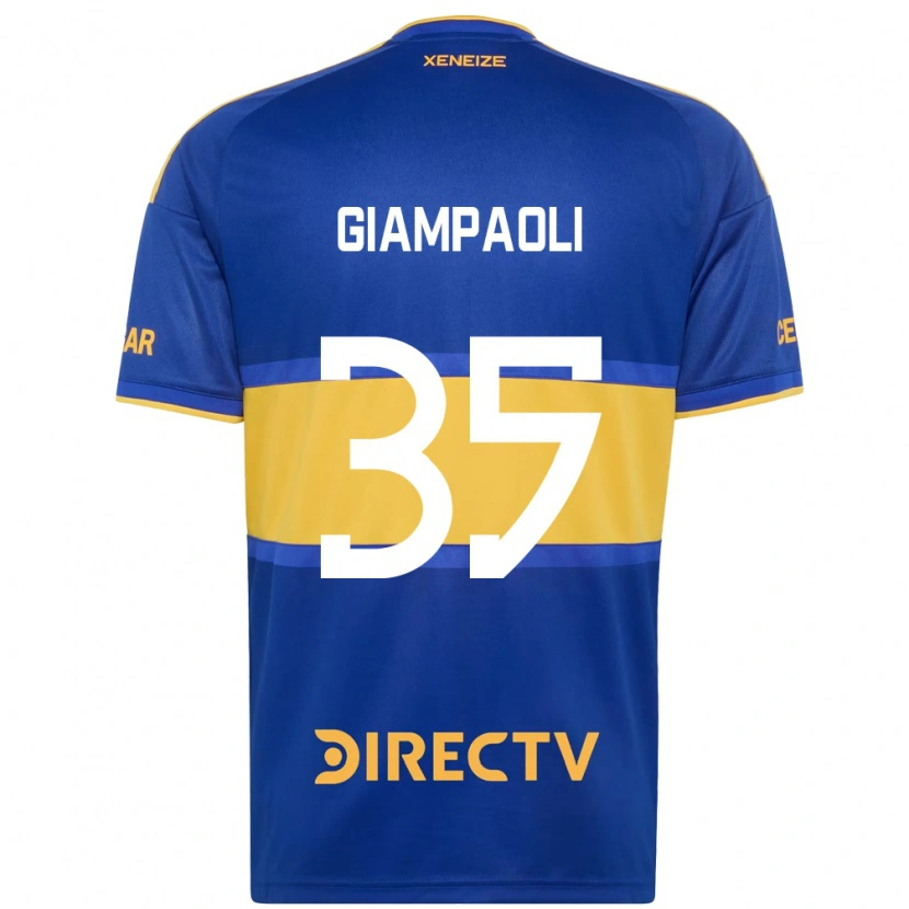Danxen Dzieci Renzo Giampaoli #35 Królewski Niebieski Żółty Domowa Koszulka 2026/27 Koszulki Klubowe