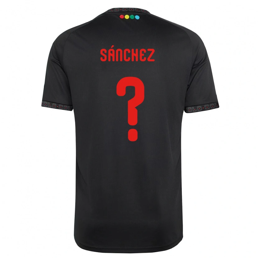 Danxen Dzieci Bastian Sánchez #0 Czarny Czerwony Wyjazdowa Koszulka 2026/27 Koszulki Klubowe