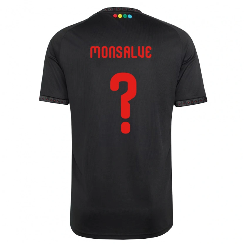 Danxen Dzieci Gaspar Monsalve #0 Czarny Czerwony Wyjazdowa Koszulka 2026/27 Koszulki Klubowe