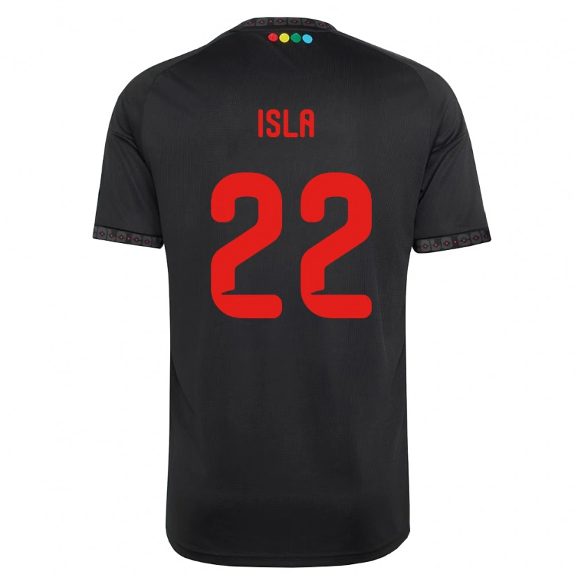 Danxen Dzieci Mauricio Isla #22 Czarny Czerwony Wyjazdowa Koszulka 2026/27 Koszulki Klubowe
