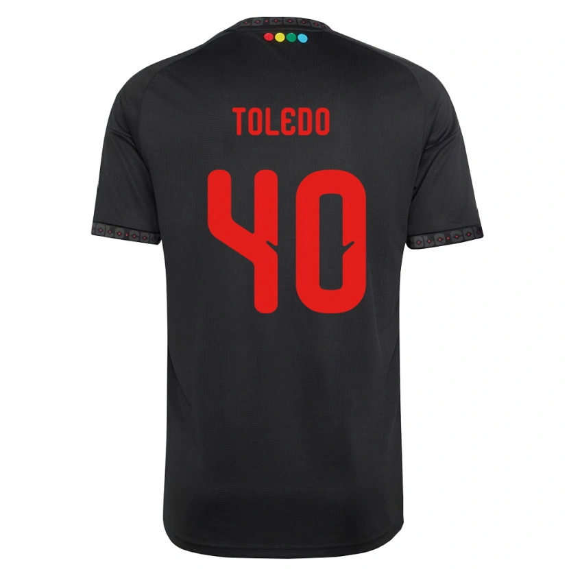 Danxen Dzieci Miguel Toledo #40 Czarny Czerwony Wyjazdowa Koszulka 2026/27 Koszulki Klubowe