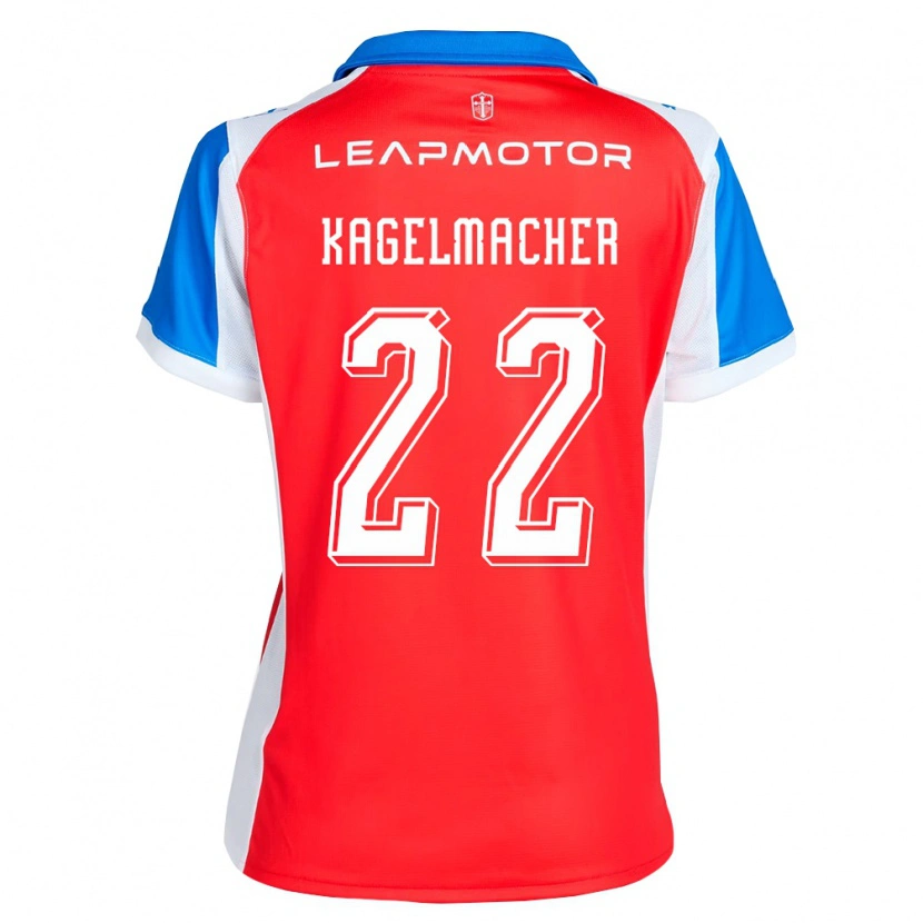 Danxen Dzieci Gary Kagelmacher #22 Czerwony Niebieski Wyjazdowa Koszulka 2026/27 Koszulki Klubowe