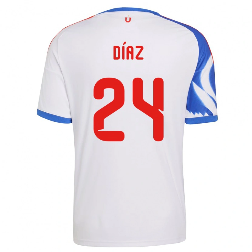 Danxen Dzieci Antonio Díaz #24 Biały Granatowy Wyjazdowa Koszulka 2026/27 Koszulki Klubowe
