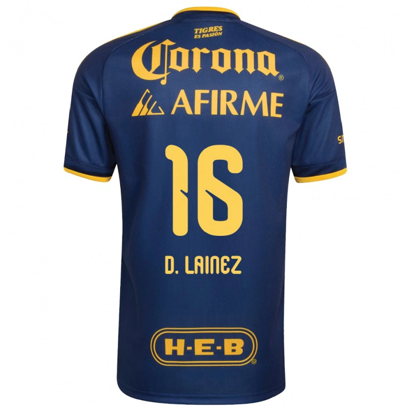 Danxen Dzieci Diego Lainez #16 Królewski Niebieski Żółty Wyjazdowa Koszulka 2026/27 Koszulki Klubowe