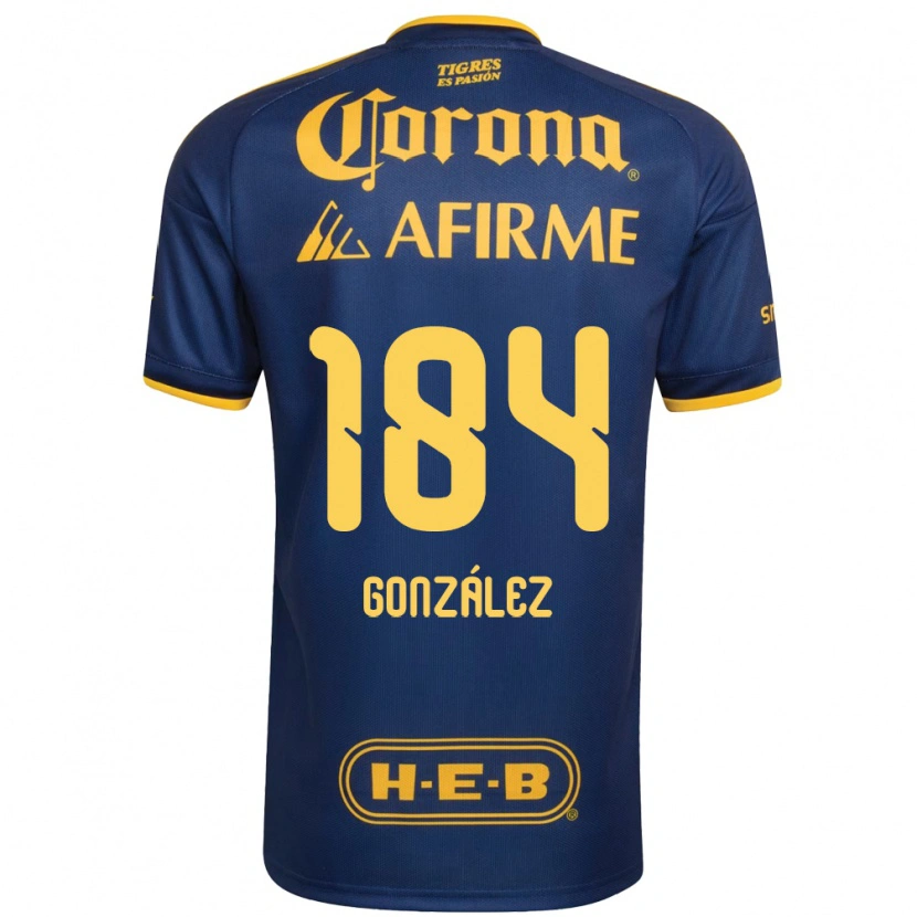 Danxen Dzieci Erick González #184 Królewski Niebieski Żółty Wyjazdowa Koszulka 2026/27 Koszulki Klubowe