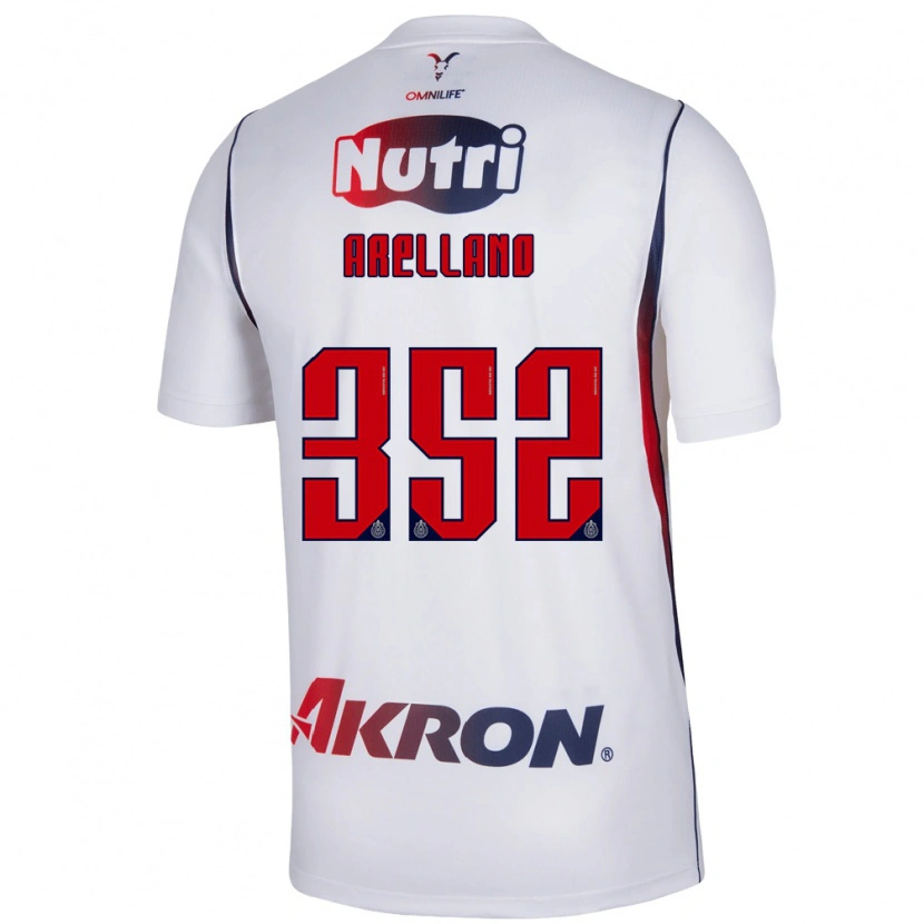 Danxen Dzieci Santiago Arellano #352 Czerwony Biały Granatowy Wyjazdowa Koszulka 2026/27 Koszulki Klubowe