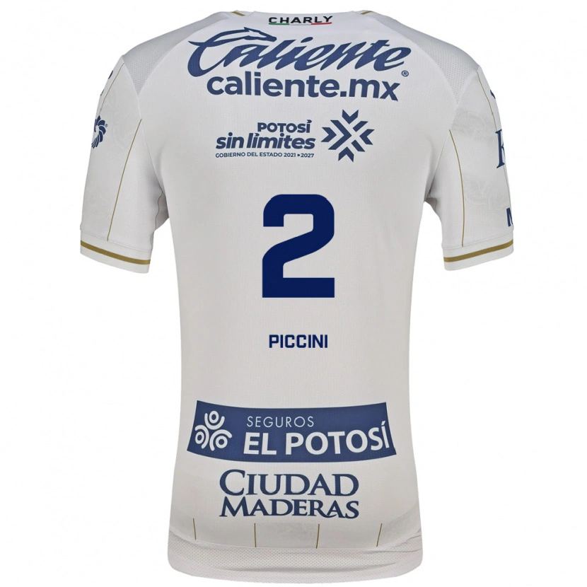 Danxen Dzieci Cristiano Piccini #2 Biały Niebieski Wyjazdowa Koszulka 2026/27 Koszulki Klubowe