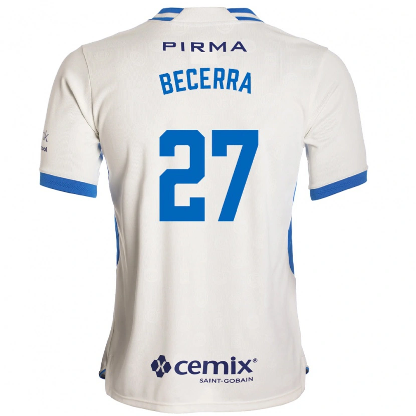 Danxen Dzieci Ana Becerra #27 Biały Niebieski Czerwony Wyjazdowa Koszulka 2026/27 Koszulki Klubowe