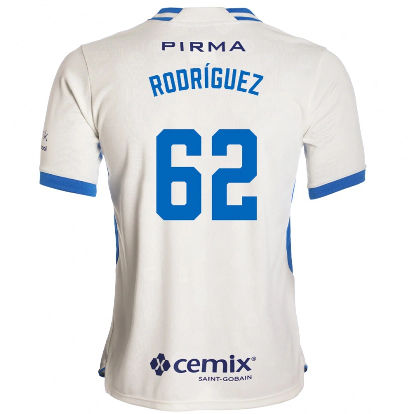 Danxen Dzieci Emanuel Rodríguez #62 Biały Niebieski Czerwony Wyjazdowa Koszulka 2026/27 Koszulki Klubowe