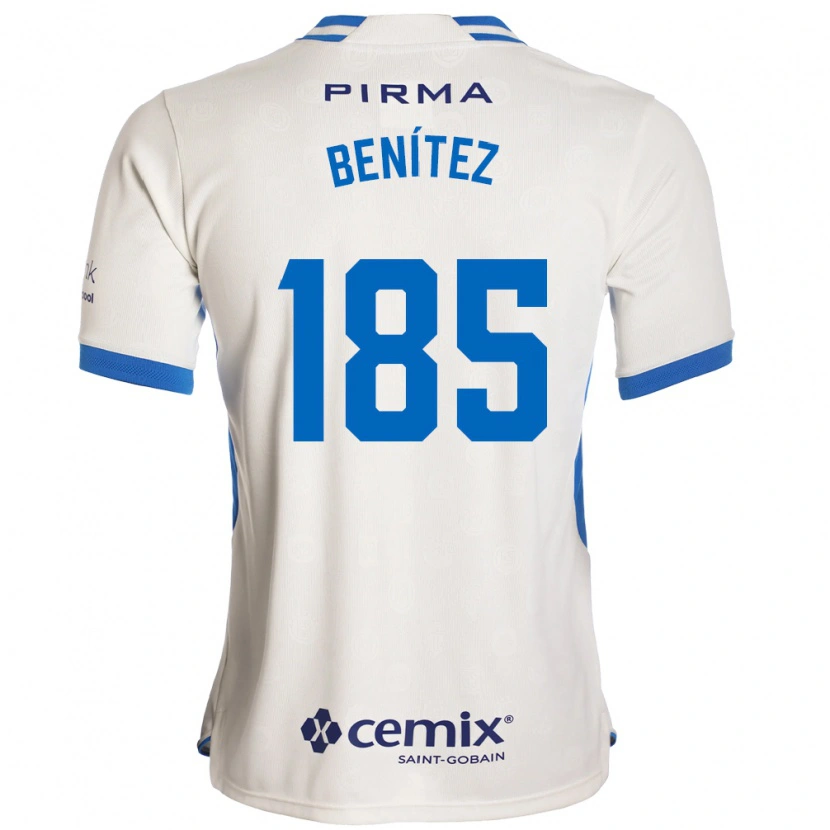 Danxen Dzieci Cristopher Benítez #185 Biały Niebieski Czerwony Wyjazdowa Koszulka 2026/27 Koszulki Klubowe