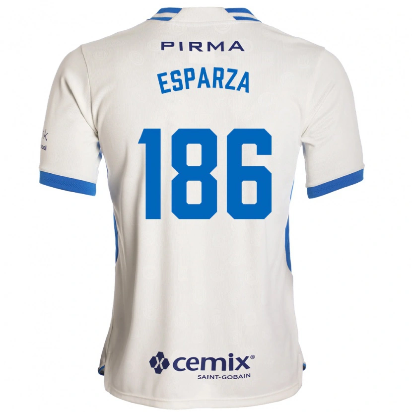 Danxen Dzieci Rogelio Esparza #186 Biały Niebieski Czerwony Wyjazdowa Koszulka 2026/27 Koszulki Klubowe