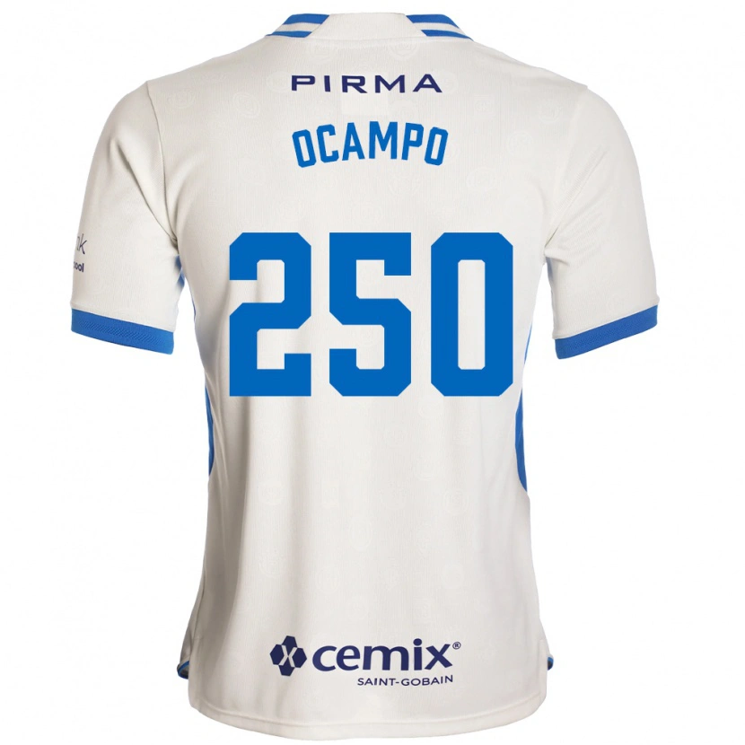 Danxen Dzieci Diego Ocampo #250 Biały Niebieski Czerwony Wyjazdowa Koszulka 2026/27 Koszulki Klubowe