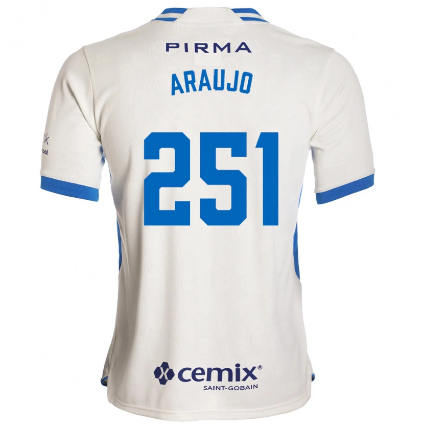 Danxen Dzieci Francisco Araujo #251 Biały Niebieski Czerwony Wyjazdowa Koszulka 2026/27 Koszulki Klubowe