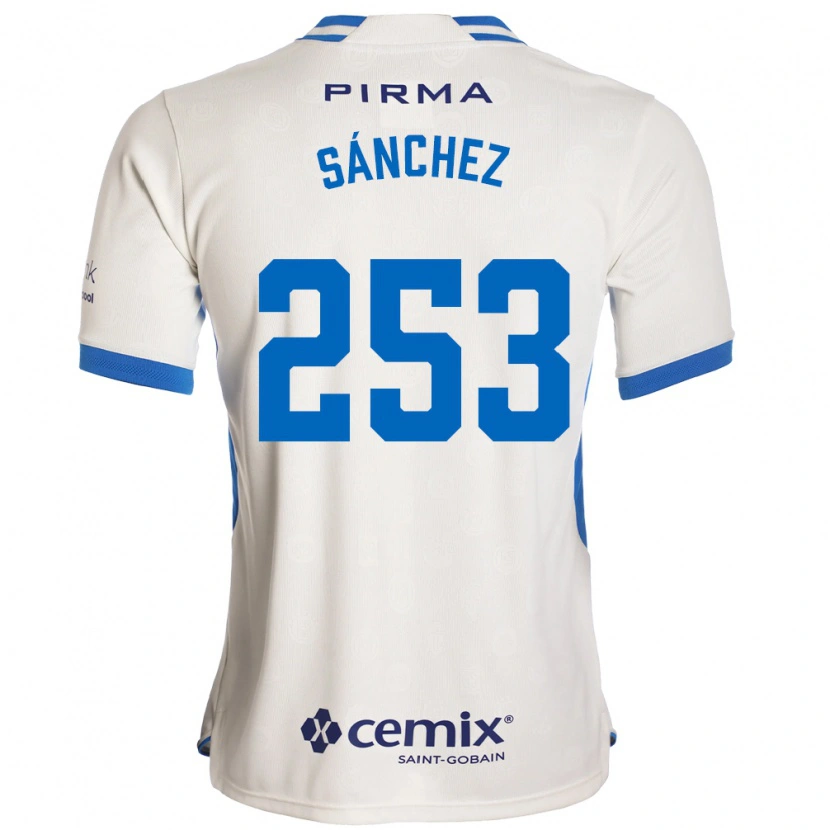 Danxen Dzieci Pablo Sánchez #253 Biały Niebieski Czerwony Wyjazdowa Koszulka 2026/27 Koszulki Klubowe