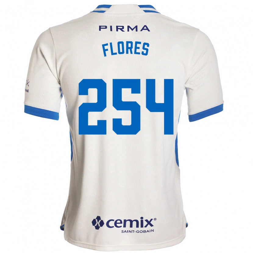 Danxen Dzieci Derek Flores #254 Biały Niebieski Czerwony Wyjazdowa Koszulka 2026/27 Koszulki Klubowe