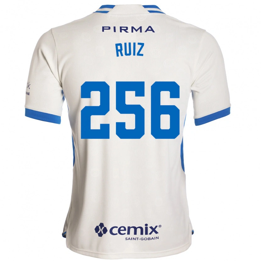 Danxen Dzieci Fernando Ruiz #256 Biały Niebieski Czerwony Wyjazdowa Koszulka 2026/27 Koszulki Klubowe