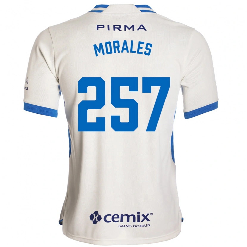 Danxen Dzieci Diego Morales #257 Biały Niebieski Czerwony Wyjazdowa Koszulka 2026/27 Koszulki Klubowe