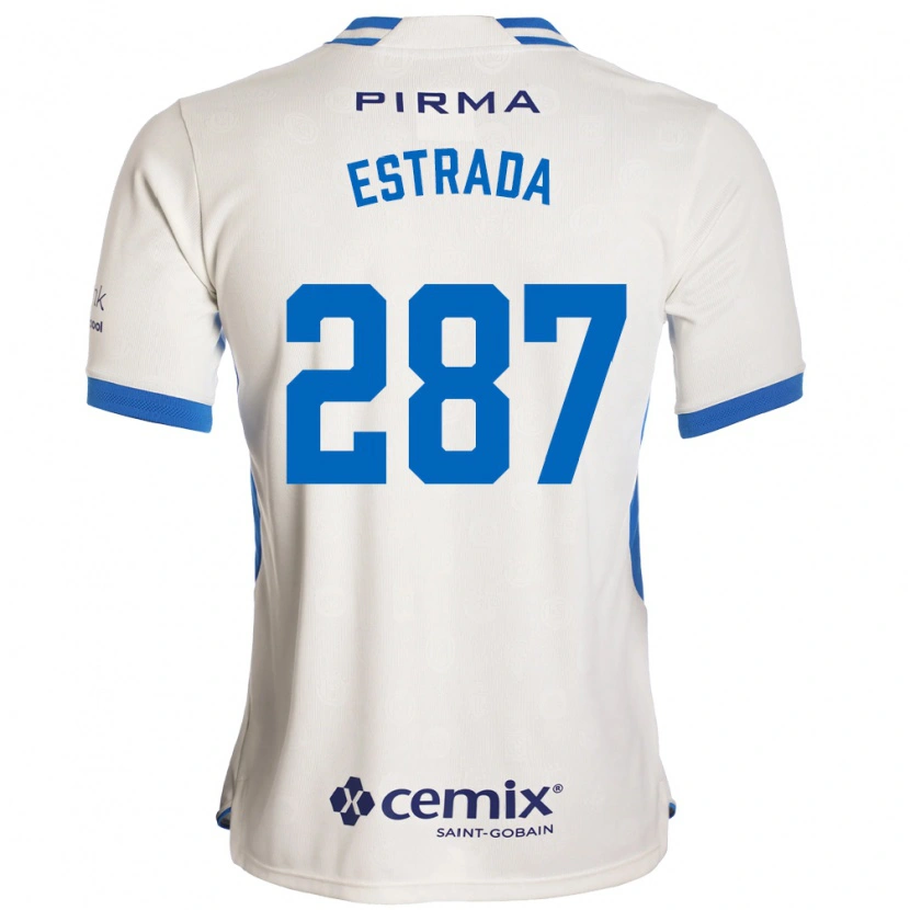 Danxen Dzieci Hernán Estrada #287 Biały Niebieski Czerwony Wyjazdowa Koszulka 2026/27 Koszulki Klubowe