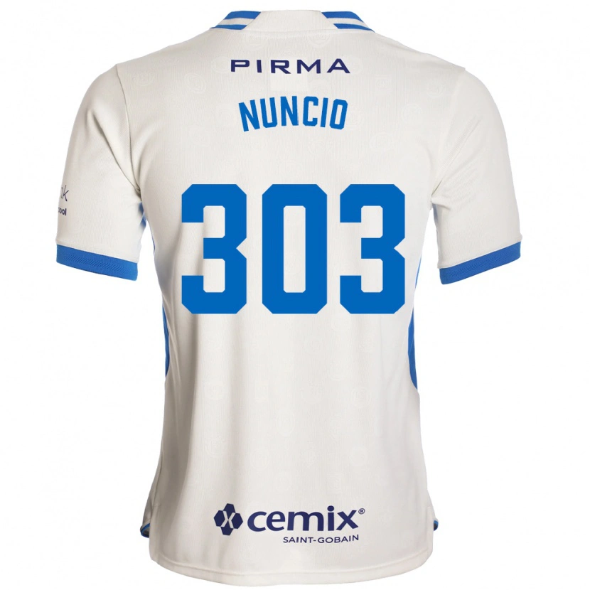 Danxen Dzieci Carlos Nuncio #303 Biały Niebieski Czerwony Wyjazdowa Koszulka 2026/27 Koszulki Klubowe