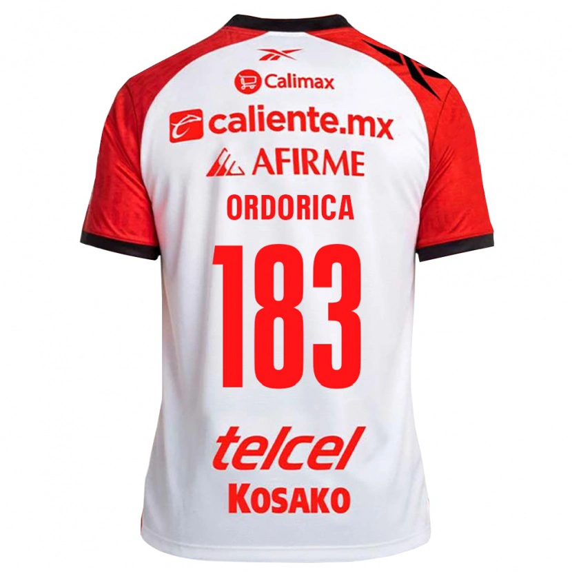 Danxen Dzieci Brandon Ordorica #183 Biały Czarny Czerwony Wyjazdowa Koszulka 2026/27 Koszulki Klubowe