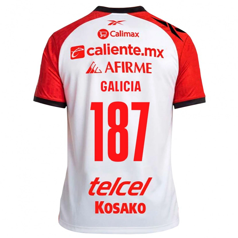 Danxen Dzieci Carlos Galicia #187 Biały Czarny Czerwony Wyjazdowa Koszulka 2026/27 Koszulki Klubowe