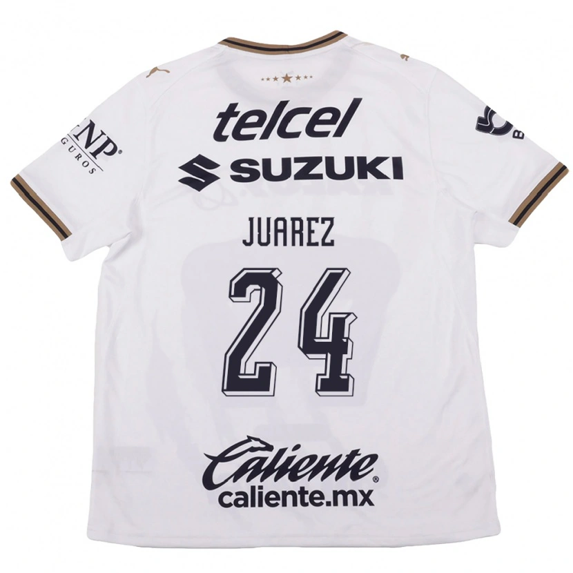 Danxen Dzieci Gabriela Juarez #24 Biały Czarny Brązowy Wyjazdowa Koszulka 2026/27 Koszulki Klubowe