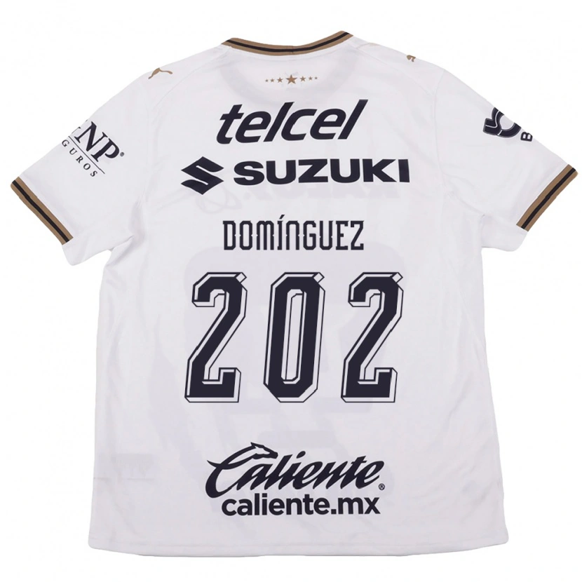 Danxen Dzieci Julio Domínguez #202 Biały Czarny Brązowy Wyjazdowa Koszulka 2026/27 Koszulki Klubowe