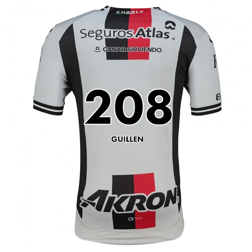 Danxen Dzieci Jesús Guillén #208 Biały Czerwony Czarny Wyjazdowa Koszulka 2026/27 Koszulki Klubowe